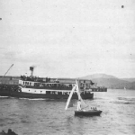 Cover image for Photograph - Ferry Cartela on Derwent River, coming into Hobart wharves.