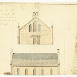 Cover image for Plan - Campbell Town - proposed church - Architect - John  Lee  Archer