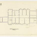 Cover image for Plan-Government House, Macquarie street Hobart-plan of cellars. Colonial Architect, David Lambe