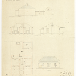 Cover image for Plan - Maria Island - Plan, elevations and sections of propsed quarters for a Roman Catholic clergyman