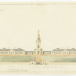 Cover image for Plan - New Town - Elevation of the Orphan School and church