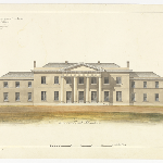 Cover image for Plan-Government House,Hobart.Pavilion Point,principal front entrance. Architect John Lee Archer