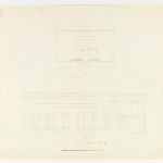 Cover image for Plan-Government House,Hobart,Domain-east wing,north & west fronts. Architect J.Blackburn
