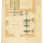 Cover image for Plan - Norfolk Island - Flour Mill  - Tread - ground plan with detail drawings of machinery - J C Victor
