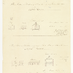 Cover image for Plan - Norfolk Island - Settlement - House for Ticket of Leave men and proposed ration store - plan section and elevation - Thomas Seller