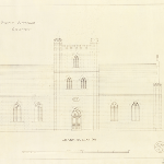 Cover image for Plan - Tasman Peninsula - Church, Port Arthur, copies from earlier drawings of 1836