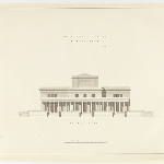 Cover image for Plan-Government House,Hobart,Domain-north front facade.Architect J.Blackburn