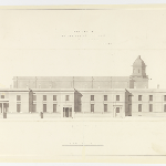 Cover image for Plan-Government House,Hobart,Domain-west front facade.Architect J.Blackburn
