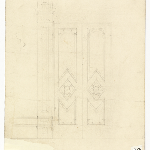 Cover image for Plan-Government House, Hobart, Domain-Door,possibly between drawing room and ball room. Architect, PWD.
