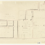 Cover image for Plan-Military Barracks, Hobart-plan of cellar of mess house.