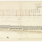 Cover image for Plan-Military Barracks, Hobart-range of subaltern's quarters to adjoin new mess house. Architect, Colonial Architect's Office.