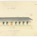 Cover image for Plan-Military Barracks, Hobart-Officers' quarters. Architect, Colonial Architect's Office