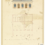 Cover image for Plan-Military Barracks, Hobart-Guard House. Architect, Royal Engineer's Office.