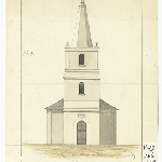 Cover image for Plan-St David's Church, Hobart Town (front). Architect J.Lee Archer.