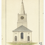 Cover image for Plan-St David's Church, Hobart Town (back). Architect, J.Lee Archer