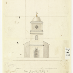Cover image for Plan-St David's Church, Hobart Town-Design for finishing the tower. Architect, J.Lee Archer.