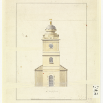 Cover image for Plan-St David's Church, Hobart Town-(No. 4). Architect,  J. Lee Archer.