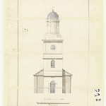 Cover image for Plan-St David's Church, Hobart Town-tower after removal of spire. Architect, J. Lee Archer.