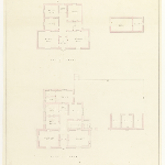 Cover image for Plan-Trinity Church, Hobart-Parsonage-Ground floors & first floors. Architect, J.Blackburn.
