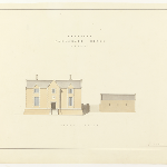 Cover image for Plan-Trinity Church, Hobart-Parsonage-South Front. Architect, J. Blackburn
