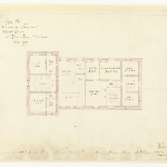 Cover image for Plan-Public Buildings, Murray Street, Hobart-Police & Convict Offices-upper floor.  Architect, John Lee Archer, Civil Engineer & Colonial Architect.