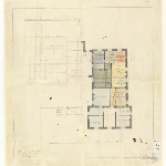 Cover image for Plan-Public Buildings, Murray Street Hobart-Police Ofifice-upper plan.  Architect, W.P.Kay Public Works Department.