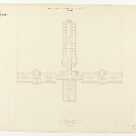 Cover image for Plan-Female Prison, proposed, Hobart-first floor & second gallery. Architect, Major Joshua Jebb, Royal Engineer's Office.