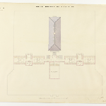 Cover image for Plan-Female Prison (proposed), Hobart-second mezzanine & roof over refractory wing. Architect, Major Joshua Jebb, Royal Engineer's Office.