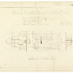 Cover image for Plan-ship Anson-fore  & after platforms & main hold-as fitted out for a female convict ship. Architect, Chatham Yard, U.K.