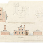 Cover image for Plan-Slaughterhouse, Hobart-Superintendant's residence. Architect, W.P.Kay