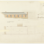 Cover image for Plan-Brickfields Buildings, Hobart-Invalid Station, proposed new ward. Architect, Public Works Department.