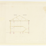 Cover image for Plan-Public House.Section of part of building in PWD 266/88