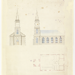 Cover image for Plan-Church with spire & clock(two plans)