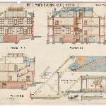 Cover image for Plan - Hobart Domain - Philip Smith Training College - Drawing 4809/3 - details of roof - coloured