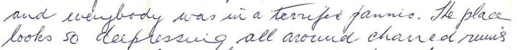 Part of a letter. Text illegible
