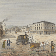 Print of 19thC Hobart Town