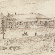 Drawing of Government House Norfolk Island 1855