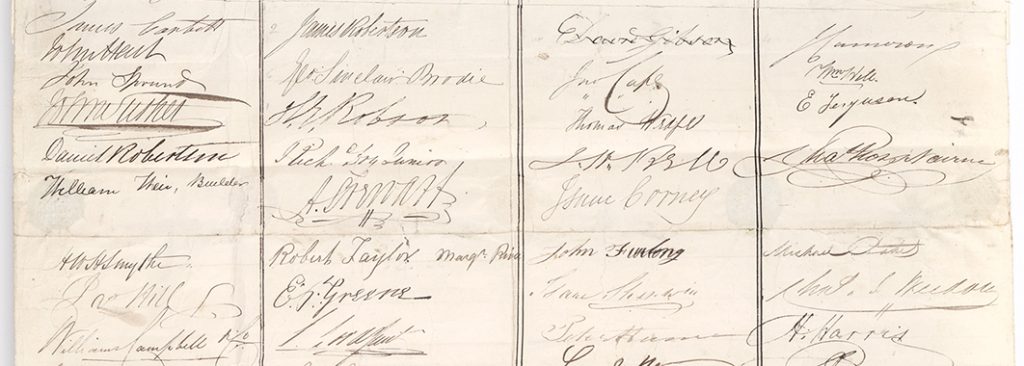 Signatures of petitioners