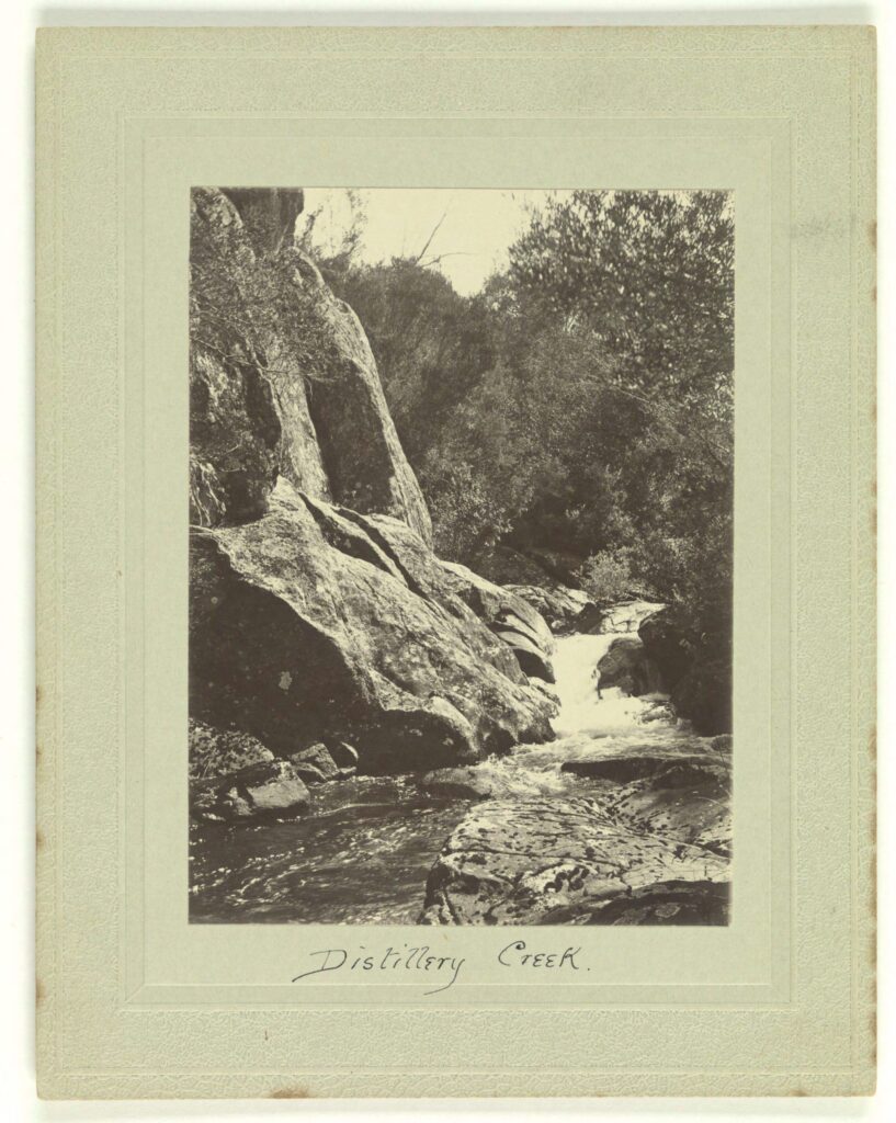 An old photo of Distillery Creek