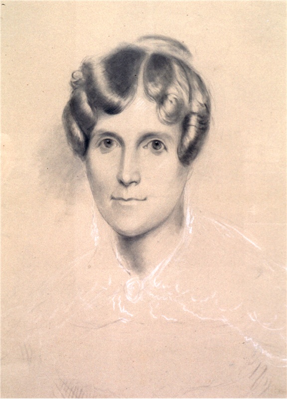 A sketch portrait of a womans face