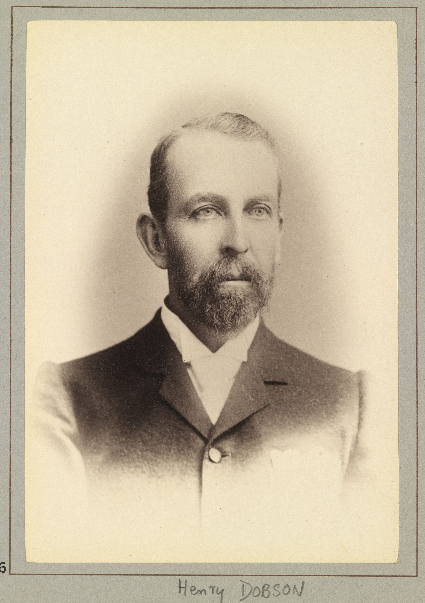 An old black and white portrait of Henry Dobson