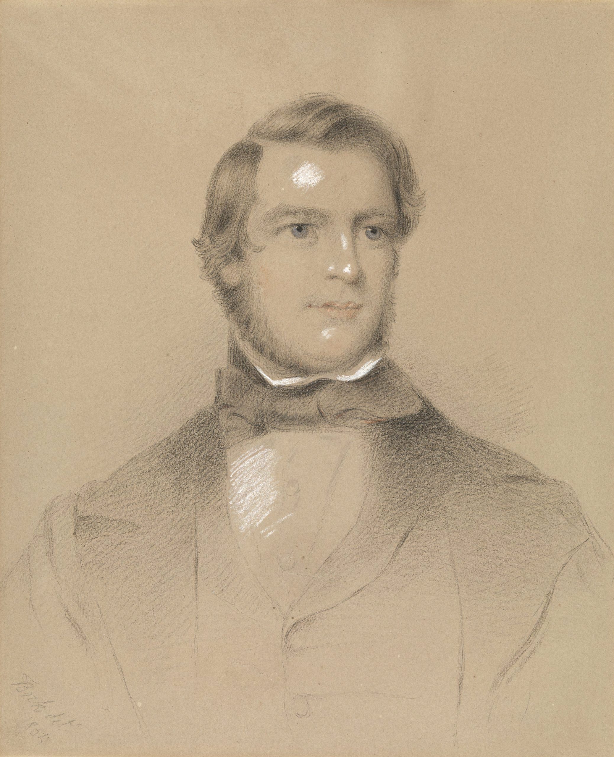 A painted portrait of George Richard Lewis