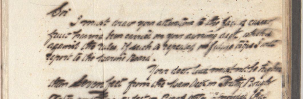 An excerpt from McArthur's letterbook.. Text illegible