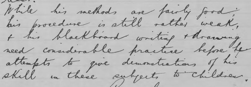 An excerpt of a handwritten letter from George hunt to Director of Education. text illegible