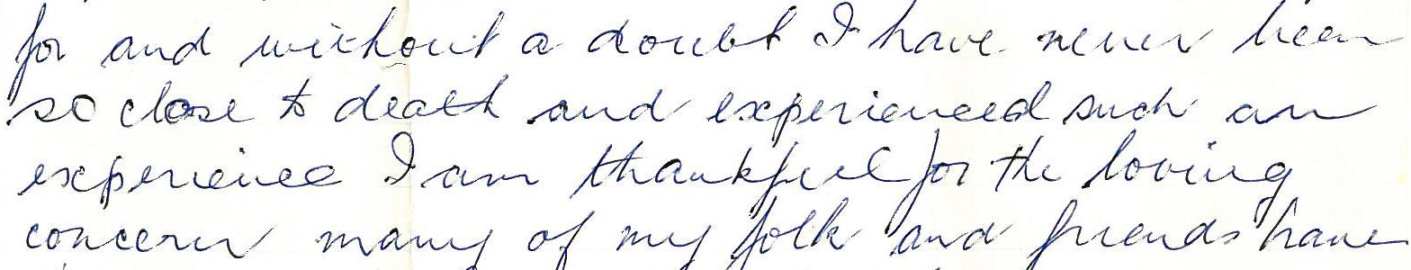 Part of a letter. Text illegible