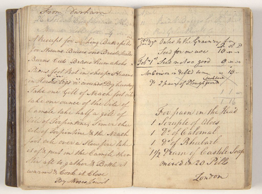 An open book. Text on the pages is illegible.