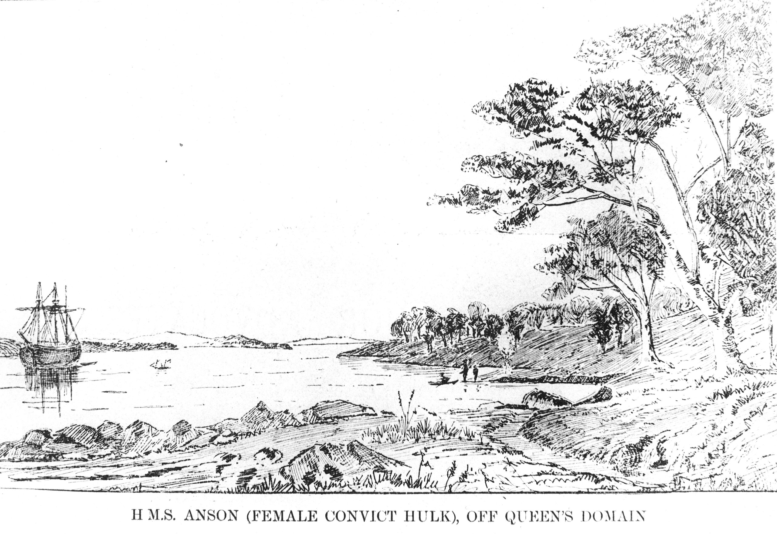 A Sketch of the HMS Anson off queen's domain