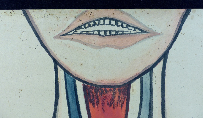 A close up of the top of the drawing.