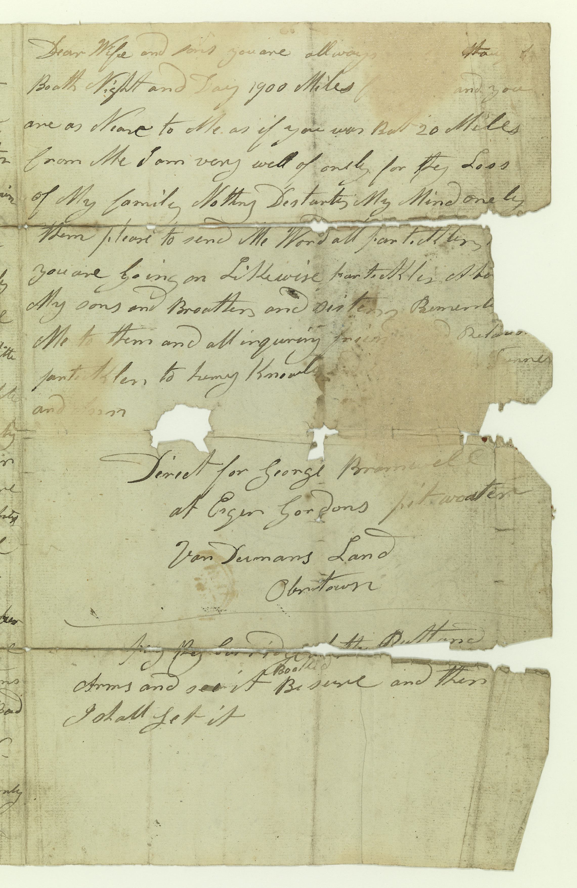 An old piece of paper with cursive text on it. Text illegible.